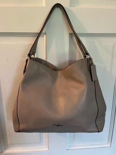 COACH Womens Mixed Leather Edie 31 Shoulder Shoulder Bag