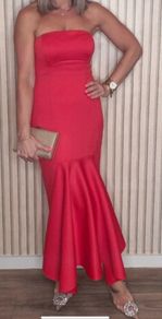 River Island red strapless dress