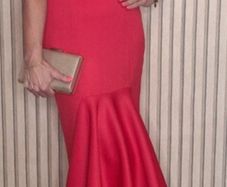 River Island red strapless dress