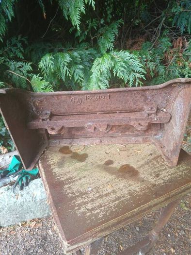 Cast Iron Fire Front Vintage Luster Iredescent  16''