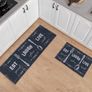 2 Pcs Non-slip Kitchen Mats and Rugs Washable Rubber Backing Doormat Runner Microfiber Rug Set (MULTIPLE DESIGNS, SEE PHOTOS) Image 2
