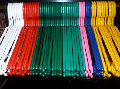 COAT HANGERS & 5 x TROUSER RACKS. Clothes Hangers  Jacket Top Trousers hangers. 6 colours.