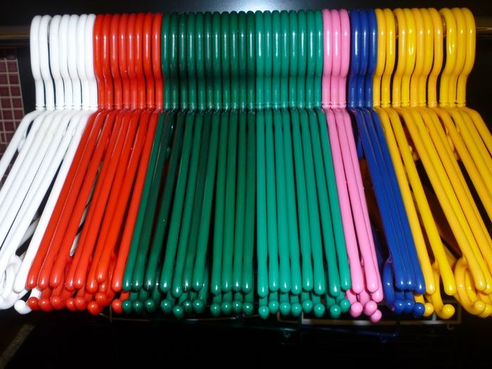 COAT HANGERS & 5 x TROUSER RACKS. Clothes Hangers  Jacket Top Trousers hangers. 6 colours.