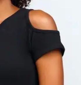 Black cold shoulder dress size M