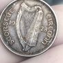 1928 Shilling Irish Silver 75% AU/UNC Image 3