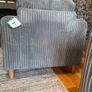 Grey corduroy armchair Image 4