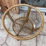 wicker glass coffee table Image 2