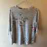 Floral / stripe top (size 12) Image 4