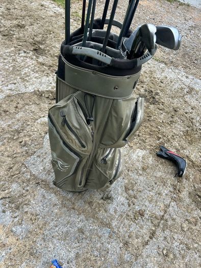 Drivers, woods, irons, putter and bag for sale read description
