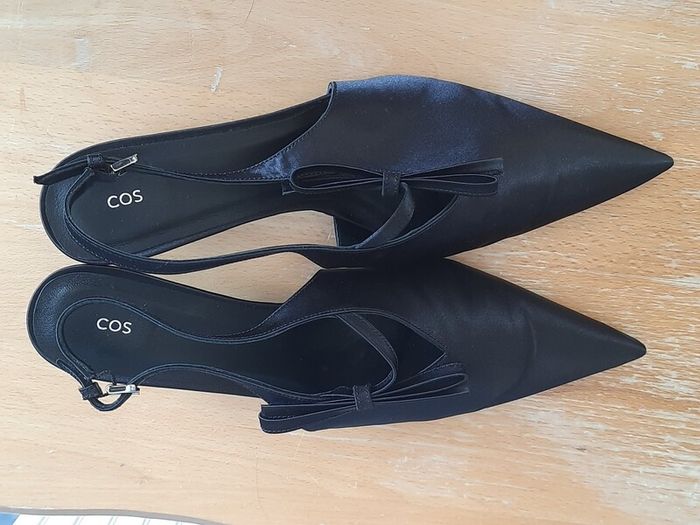 COS Runway Style: Satin Bow Slingbacks | Size 42 | Sold Out Everywhere