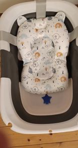 Baby bath with thermometer