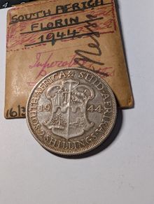 South Africa Silver Florin 1944