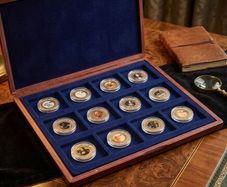 Complete Leonardo Da Vinci Limited Edition 24k Gold coin set