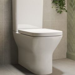 Close Coupled Rimless Closed Back Toilet with Soft Close Seat - Palma