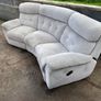 3 seater recliner curved sofa and armchair Image 3
