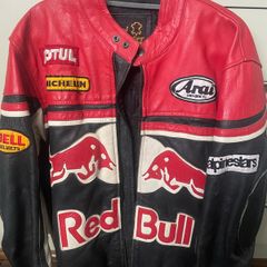 Red Bull Motorbike Leather Jacket