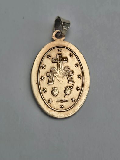 9ct Yellow Gold Miraculous Medal Pendant