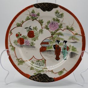 Antique Japanese Meiji Porcelain Plate
