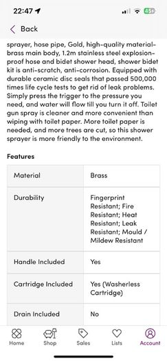 bidet tap