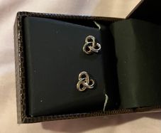 Silver stud earrings