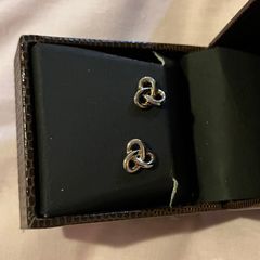 Silver stud earrings