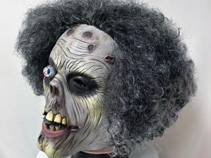 Halloween zombie walking Dead horror latex mask with hair.