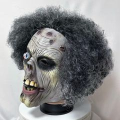 Halloween zombie walking Dead horror latex mask with hair.