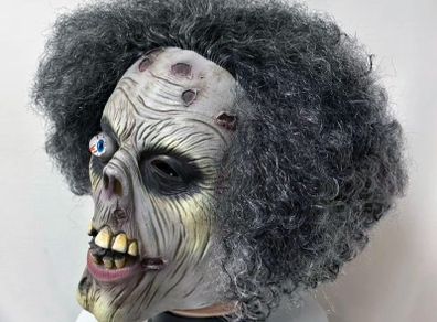 Halloween zombie walking Dead horror latex mask with hair.
