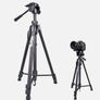 WT3540 Camera Tripod Portable Telescopic Stand with 3 Way Pan Head for Phone Image 4