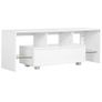 TV Cabinet with LED Lights High Gloss White 130x35x45 cm Image 9