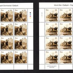 2015 Ireland World War 1 (Gallipoli) Commemorative Stamp Sheetlet Plate 1A1A1A1A Mint Never Hinged (MNH)