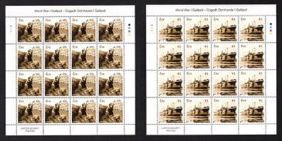 2015 Ireland World War 1 (Gallipoli) Commemorative Stamp Sheetlet Plate 1A1A1A1A Mint Never Hinged (MNH)