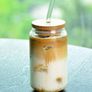 Aesthetic Matcha Glass Cup / Iced Tea / Latte Tumbler Image 3