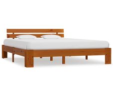 Bed Frame Honey Brown Solid Pine Wood 180x200 cm 6FT Super King