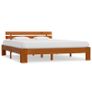 Bed Frame Honey Brown Solid Pine Wood 180x200 cm 6FT Super King Image 2