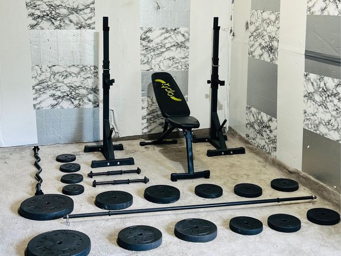 Adjustable Rack Bench Weights Barbell Dumbbells