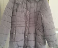 ladies long hooded quilted winter coat