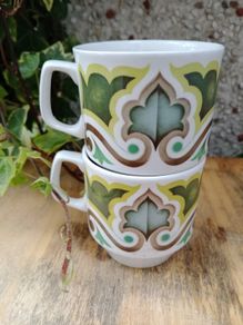 vintage cups, retro cups