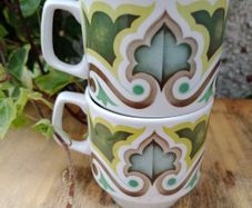 vintage cups, retro cups