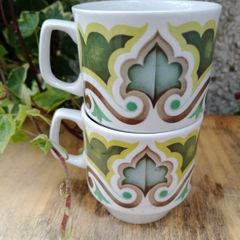 vintage cups, retro cups