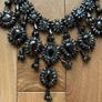 Statement Black silver effect necklace- Edwardian style Image 5