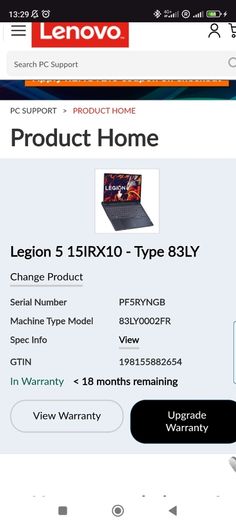 Lenovo Legion 5 15irx10 | Rtx 5070 8gb | I7-13650hx | 32gb Ddr5 | 1tb Ssd | 15.1" 2.5k Oled | Warranty Feb 2028