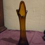 Mid Century 5 Finger Swung Glass Vase Image 3