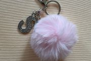 Pink key ring letter S