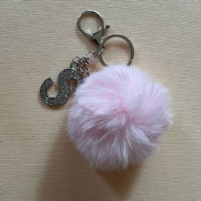 Pink key ring letter S