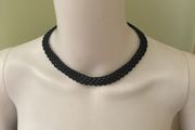 Crochet black necklace