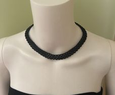 Crochet black necklace
