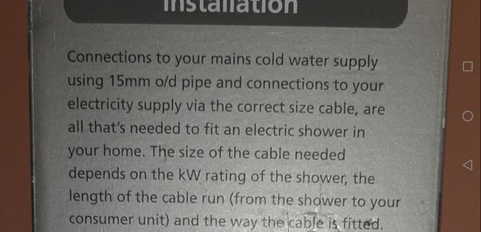 Gainsborough Electric Shower