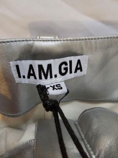 I.Am.Gia Silver Metallic Mini Skirt