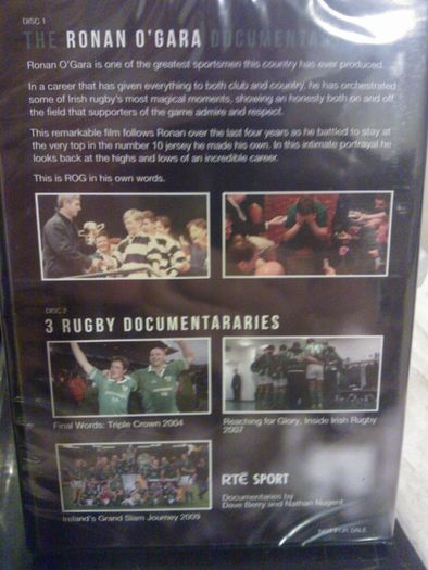The Ronan O'gara Documentary 2 Disc Rte Dvd New And Sealed Irish Rugby